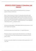 AWHONN POEP Module 13 Questions And  Answers