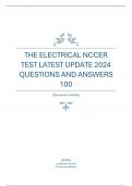 The electrical nccer test latest update 2024 questions and answers 100
