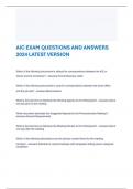 AIC EXAM QUESTIONS AND ANSWERS 2024 LATEST VERSION