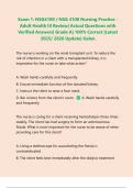 Exam 1&colon; NSG4100 &sol; NSG 4100 Nursing Practice - Adult Health III Review&vert; Actual Questions with Verified Answers&vert; Grade A&vert; 100&percnt; Correct &vert;Latest 2025&sol; 2026 Update&vert; Galen&period;