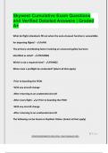 Skywest Cumulative Exam Questions  and Verified Detailed Answers &vert; Graded  A&plus;