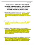 TCEQ CLASS B SURFACE WATER B TEST  MATERIAL &ndash;EXAM 2025 WITH 100&percnt; VERIFIED  QUESTIONS AND EXPERT SOLUTIONS&vert;  GUARANTEED VALUE AND SUCCESS&period;