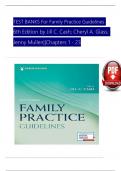 TEST BANKS For Family Practice Guidelines&comma; 6th Edition by Jill C&period; Cash&semi; Cheryl A&period; Glass&comma; Verified Chapters 1 - 23&comma; Complete Newest Version