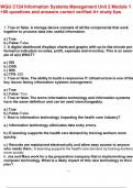 WGU C724 Information Systems Management Unit 2 Module 1 &plus;50 questions and answers correct verified A&plus; study tips
