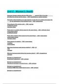 Unit 8 - Women's Health Exam Questions and Answers 2025&sol;2026&lpar; A&plus; GRADED 100&percnt; VERIFIED&rpar;&period;
