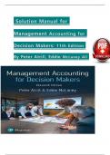 Solution Manual for Management Accounting for Decision Makers&colon; 11th Edition By &lpar;Peter Atrill&comma; 2024&rpar;Verified Chapters 1 - 12&comma; Complete Newest Version