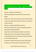 Special Needs Appropriate Practices  &lpar;SNP&rpar; DCF Exam Q&A 100&percnt; Guaranteed  Pass