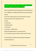 STCO 658 Exam Questions and Detailed  Answers &vert; Already Graded A&plus;