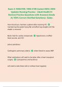 Exam 3&colon; NSG4100 &sol; NSG 4100 &lpar;Latest 2025&sol; 2026 Update&rpar; Nursing Practice - Adult Health III Review&vert; Practice Questions with Answers&vert; Grade A&vert; 100&percnt; Correct &lpar;Verified Solutions&rpar;- Galen&period;