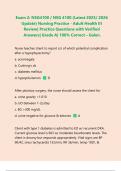 Exam 1&comma;2&comma;3&comma;4&colon; NSG4100 &sol; NSG 4100 PACKAGE DEAL&vert;BUNDLE contains the &lpar;Latest 2025&sol; 2026 Update&rpar; Nursing Practice - Adult Health III Review&vert; Actual and Practice Questions with Verified Answers&vert; Grade A&vert; 100&percnt; Correct -Galen&period;