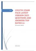 CUS3701 EXAM PACK LATEST VERSION 2025 QUESTIONS AND ANSWERS TOP RATED A&plus;