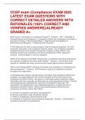 CCEP exam &lpar;Compliance&rpar; EXAM 2025 LATEST EXAM QUESTIONS WITH CORRECT DETAILED ANSWERS WITH RATIONALES &lpar;100&percnt; CORRECT AND VERIFIED ANSWERS&rpar;&vert;ALREADY GRADED A&plus;