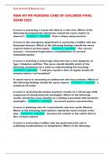 NGN ATI RN NURSING CARE OF CHILDREN FINAL  EXAM 2025 