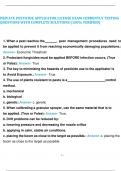 PRIVATE PESTICIDE APPLICATOR LICENSE EXAM CURRENTLY TESTING QUESTIONS WITH COMPLETE SOLUTIONS &lpar;100&percnt; VERIFIED&rpar;