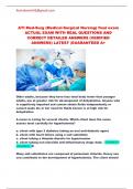 ATI Med-Surg &lpar;Medical-Surgical Nursing&rpar; final exam  ACTUAL EXAM WITH REAL QUESTIONS AND  CORRECT DETAILED ANSWERS &lpar;VERIFIED  ANSWERS&rpar; LATEST &vert;GUARANTEED A&plus; 