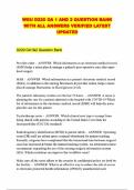 WGU D220 OA 1 AND 2 QUESTION BANK WITH ALL ANSWERS VERIFIED LATEST UPDATED