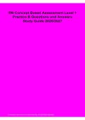  RN Concept Based Assessment Level 1 Practice B Questions and Answers Study Guide 2026&sol; 2027