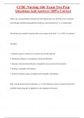 CCBC Nursing 160&colon; Exam Two Prep Questions And Answers 100&percnt; Correct