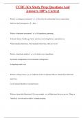 CCBC-KA Study Prep Questions And  Answers 100&percnt; Correct