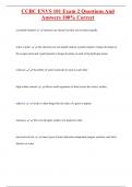 CCBC ENVS 101 Exam 2 Questions And  Answers 100&percnt; Correct