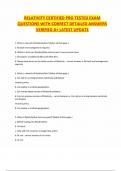 RELATIVITY CERTIFIED PRO  TESTED EXAM QUESTIONS WITH CORRECT DETAILED ANSWERS VERIFIED A&plus; LATEST UPDATE