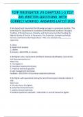 TCFP FIREFIGHTER I&sol;II CHAPTERS 1-5 TEST 205 WRITTEN QUESTIONS   WITH CORRECT VERIFIED ANSWERS LATEST 2025