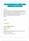Fire marshals exam 1 &vert; Q&A Latest 2024&sol;2025 &vert; 100&percnt; PASS