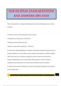 NUR 631 FINAL EXAM QUESTIONS AND ANSWERS 100&percnt; PASS