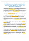 NHA PCT&sol;A Exam Questions and Verified  Answers 2025&vert; Brand New Version with  100&percnt; Correct Answers