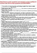 Data Science exam questions and answers correct verified A&plus; revision tips 30 accurate questions fall 2025 NEW&excl;&excl;&excl;