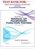 TEST BANK FOR&colon; Ruppel's Manual Of Pulmonary Function Testing  11th Edition By Carl Mottram Latest Update&period;