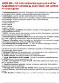 WGU 468 - OA Information Management and the Application of Technology exam study set verified A&plus; study guide