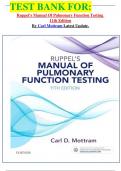 TEST BANK FOR&colon; Ruppel's Manual Of Pulmonary Function Testing  11th Edition By Carl Mottram Latest Update&period;