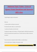 National Topic Tester - Laws of Agency Exam Questions and Answers 100&percnt; Pass