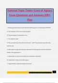 National Topic Tester- Laws of Agency Exam Questions and Answers 100&percnt; Pass