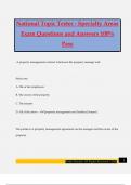 National Topic Tester - Specialty Areas Exam Questions and Answers 100&percnt; Pass