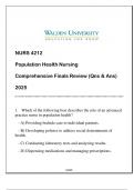 NURS 4212 &lpar;POPULATION HEALTH NURSING&rpar; COMPREHENSIVE FINALS REVIEW 2025