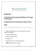 NURS 5051 &lpar;TRANSFORMING NURSING & HC THTOUGH TECH&rpar; COMPREHENSIVE FINALS