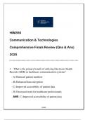 HIM350 &lpar; COMMUNICATION & TECH&rpar; COMPREHENSIVE FINALS REVIEW 2025