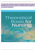 TEST BANK FOR THEORETICAL BASIS FOR NURSING 6THEDITION BY MELANIE MCEWEN EVELYN M&period; WILLS CHAPTER1-23 COMPLETE GUIDE&vert; COVERED ALL 23 CHAPTERS &vert;&vert; GRADED A&plus;