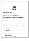 C203 MGMT 5020 &lpar;BECOMING AN EFFECTIVE LEADER&rpar; COMPREHENSIVE FA REVIEW 2025
