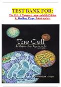 TEST BANK FOR&colon; The Cell&colon; A Molecular Approach 8th Edition by Geoffrey Cooper latest update&period;