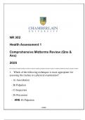 NR 302 &lpar;HEALTH ASSESSMENT I&rpar; COMPREHENSIVE MIDTERMS REVIEW 2025 ANSWERED