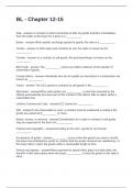 BL - Chapter 12-15 Questions and Answers 100&percnt;  Correct