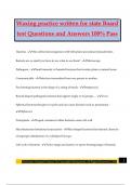 Waxing practice written for state Board test Questions and Answers 100&percnt; Pass