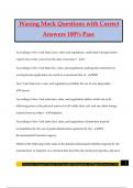 Waxing Mock Questions with Correct Answers 100&percnt; Pass