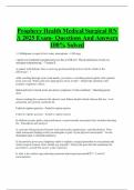 Prophecy Health Medical Surgical RN A 2025 Exam- Questions And Answers 100&percnt; Solved
