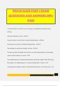 WELOCALIZE PART 1 EXAM QUESTIONS AND ANSWERS 100&percnt; PASS