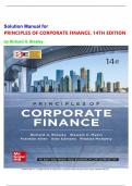 Solution Manual for Principles of Corporate Finance 14th Edition by Richard A&period; Brealey Stewart Myers&comma; Franklin Allen and Alex Edmans ISBN-9789355325839 ALL Chapters Complete Guide Graded A&plus; Latest Edition