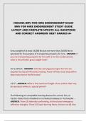 INDIANA BMV FOR-HIRE ENDORSEMENT EXAM&sol;  BMV FOR HIRE ENDORSEMENT STUDY GUIDE  LATEST AND COMPLETE UPDATE ALL QUESTIONS  AND CORRECT ANSWERS&sol; BEST GRADED A&plus;